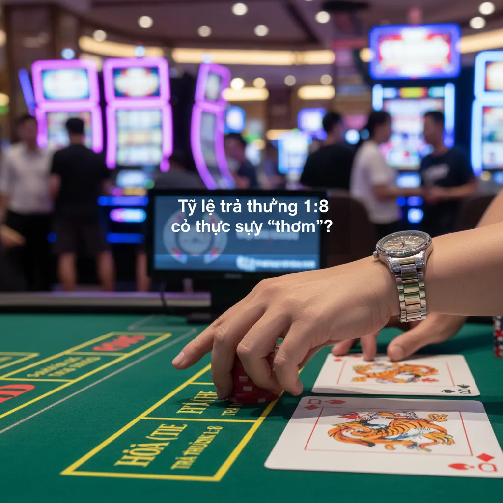 Ví dụ về một ván cược Hòa trong Rồng Hổ.